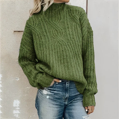 Übergröße Wollmischung Pullover Kabelstrick Komfort Raglan