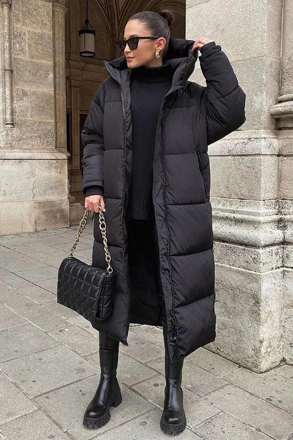 Winterjacke Oversized Kapuze Warm Isoliert - IdealeKleiden