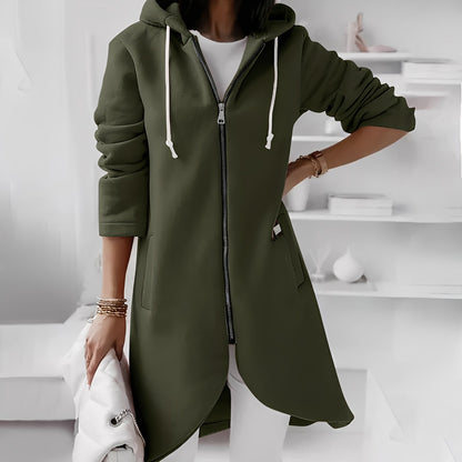 Lange Damen-Kapuzenjacke Bequem & Stylish