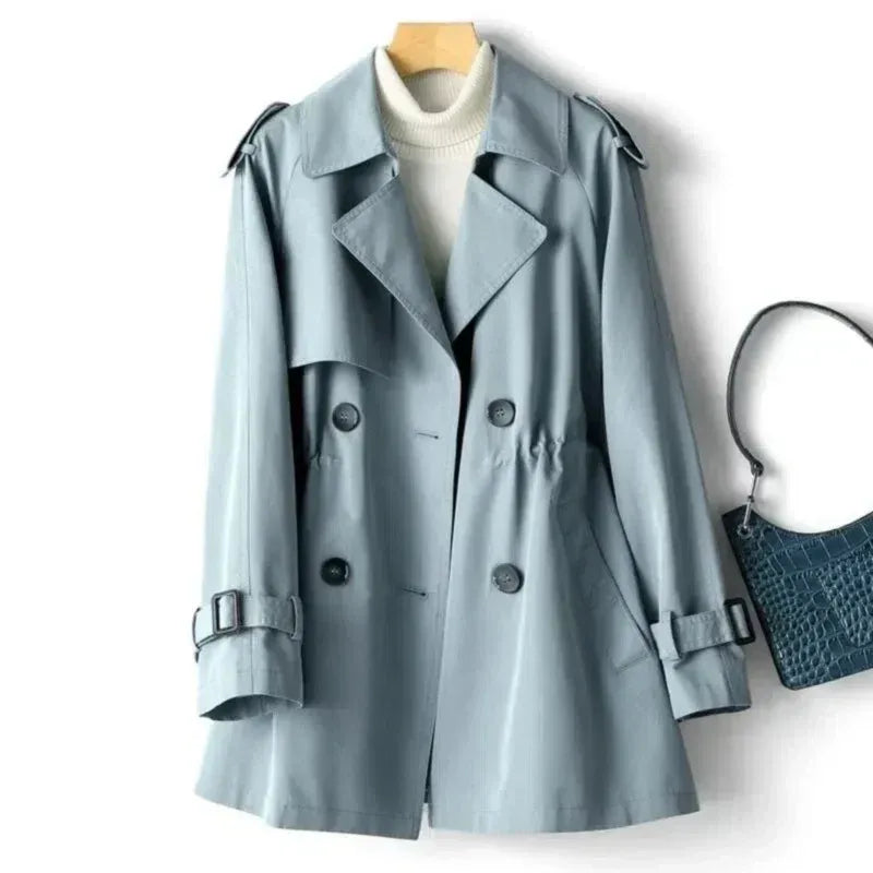 Frauen Trenchcoat Elegант Mit Gürtel