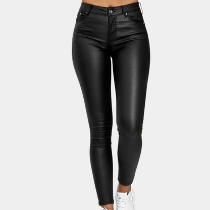 Elegante Damen Leggings Hochtailliert Stretch - IdealeKleiden