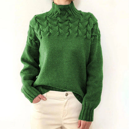 Warme Rollkragenpullover Grobstrick Wolle