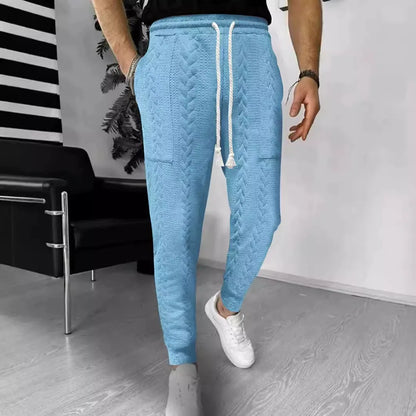 Bequeme Joggerhose mit Jacquard-Muster und geradem Schnitt