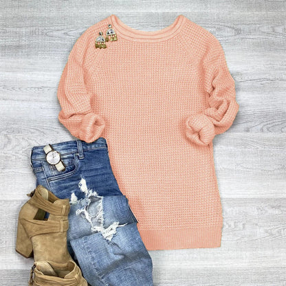 Große Strickpullover Damen Übergröße Bequem Rollkragen