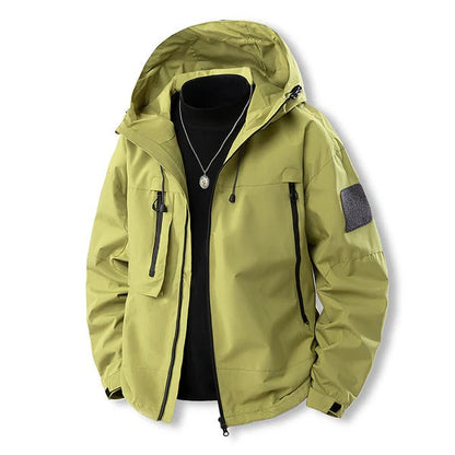 Wasserdichte Outdoor-Jacke Kapuze Reißverschluss
