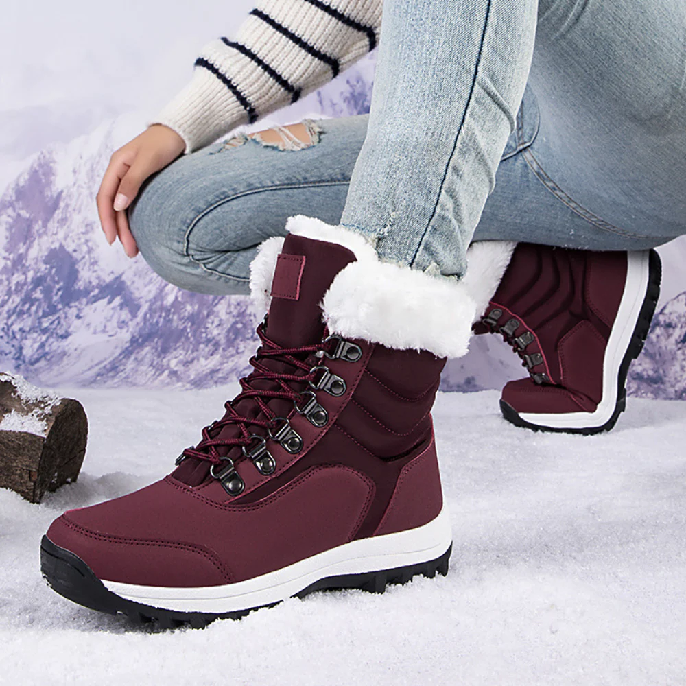 Warme Winterstiefel Fleecegefüttert Wasserabweisend