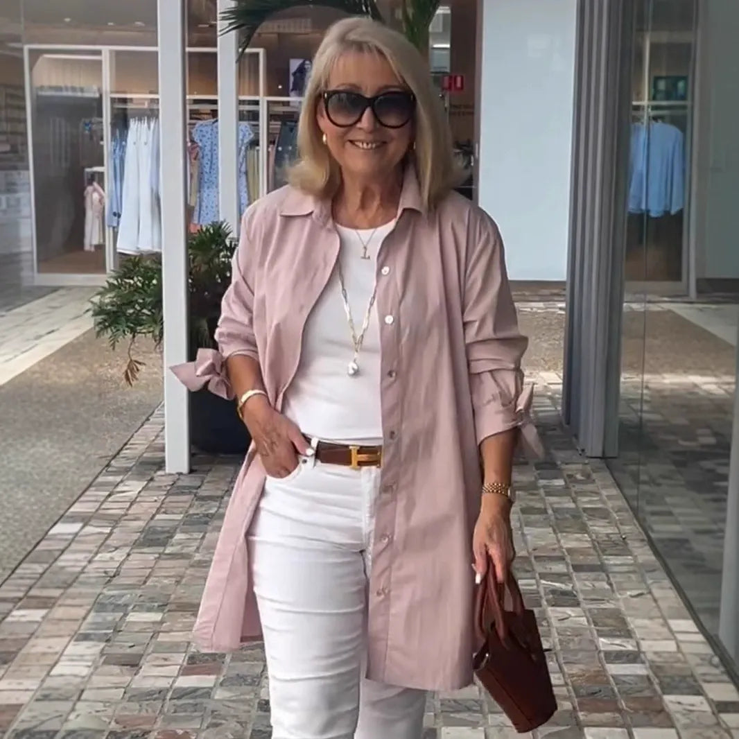 Bequemer Cardigan Langarm Baumwolle - IdealeKleiden