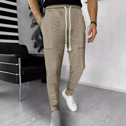 Bequeme Joggerhose mit Jacquard-Muster und geradem Schnitt