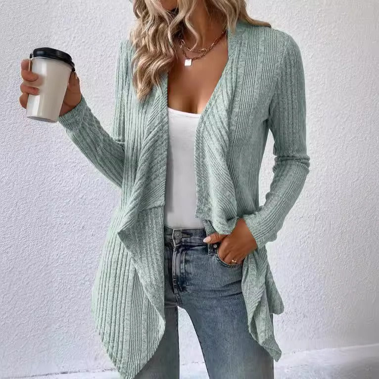Bequeme Strickjacke Wollmix Relaxed Fit