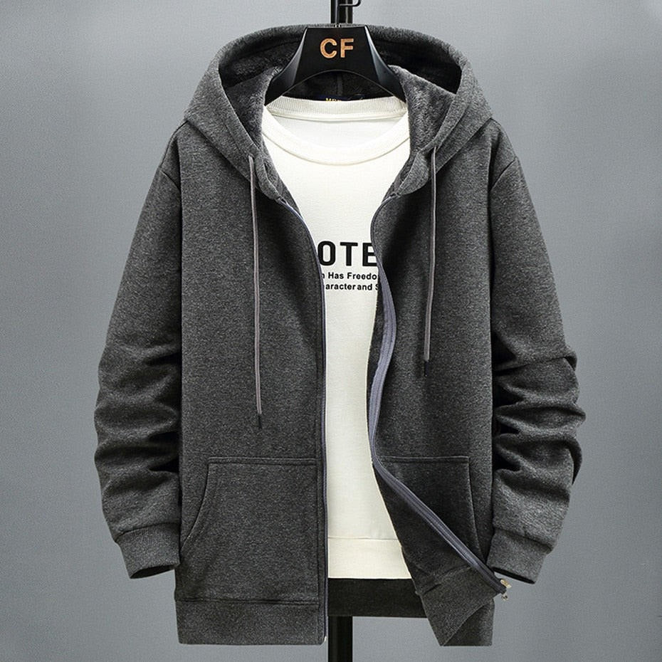 Kapuzenpullover Fleece Soft Reißverschluss - IdealeKleiden