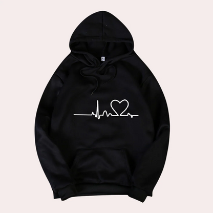 Kapuzenpullover Bequem Graffitidruck Relaxed Fit