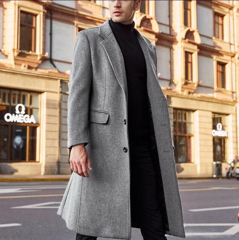 Eleganter Trenchcoat Damen Lang Taillierte Passform