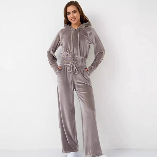 Kuschel Set Fleece Hoodie Jogginghose Bequem