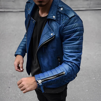 Herren Lederjacke Retro Style Elegant