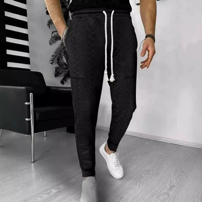 Bequeme Joggerhose mit Jacquard-Muster und geradem Schnitt