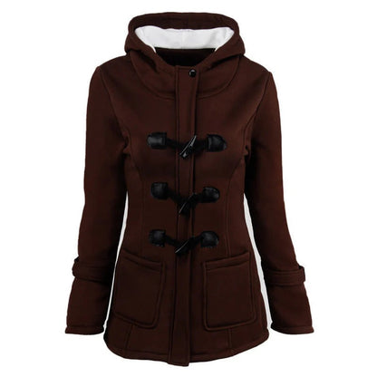 Kapuzenpulli Damen Knielang Baumwolle Modern - IdealeKleiden