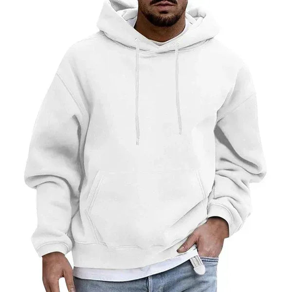 Bequeme Herren-Hoodie Übergröße Weich Baumwolle Känguru-Tasche Kapuze