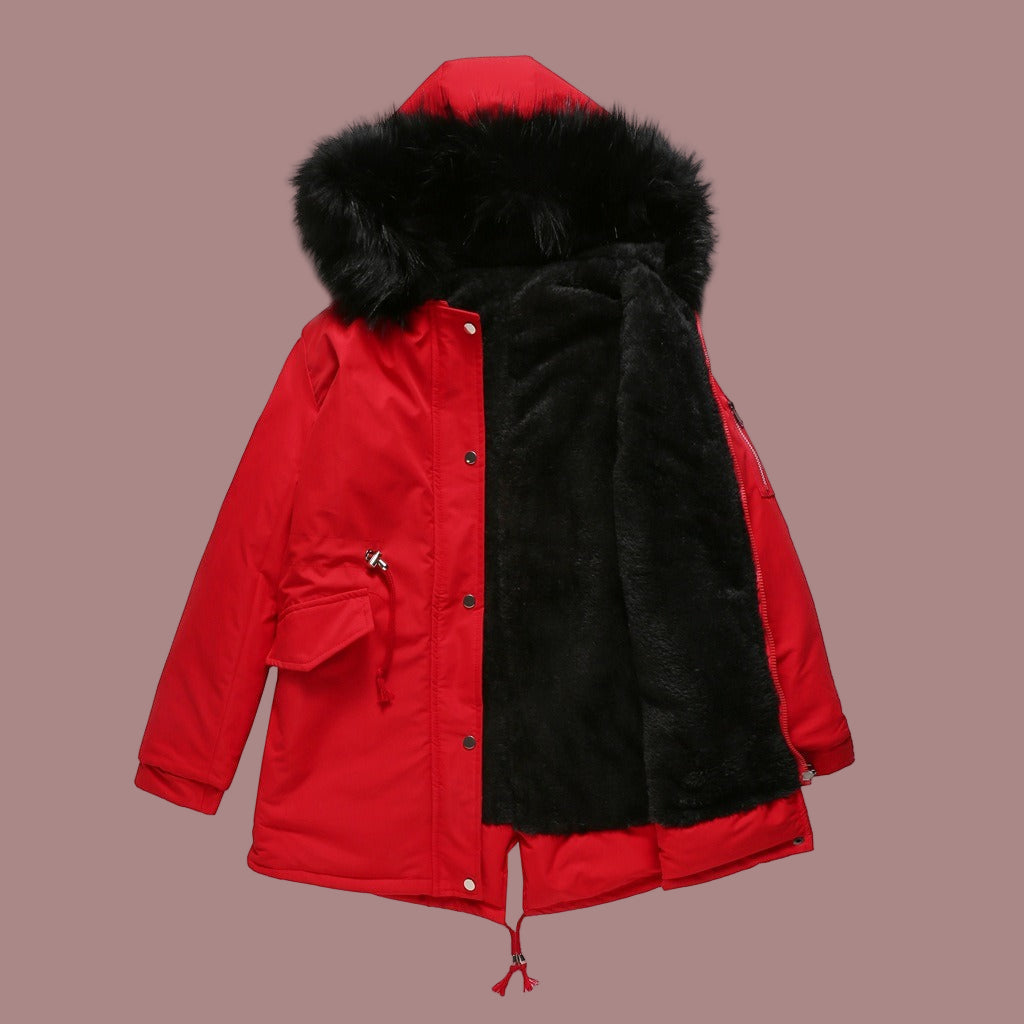 Warme Parka Mittel Länge Damen Mantel
