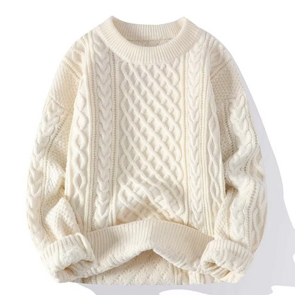 Bequemes Sweatshirt Wollmischung Locker Gerippt - IdealeKleiden