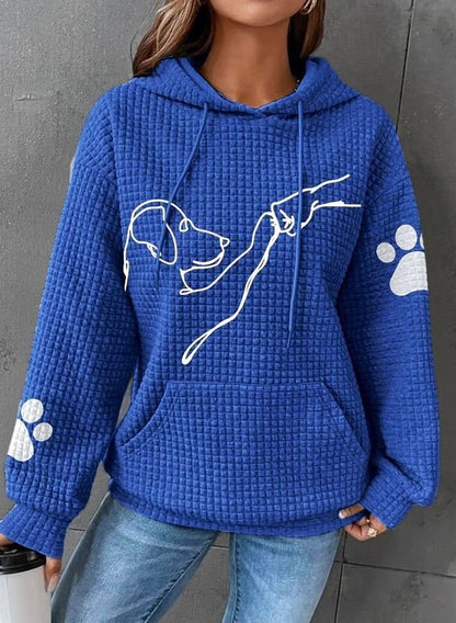Kapuzenpullover Steppjacke Hundemotiv Bequem - IdealeKleiden