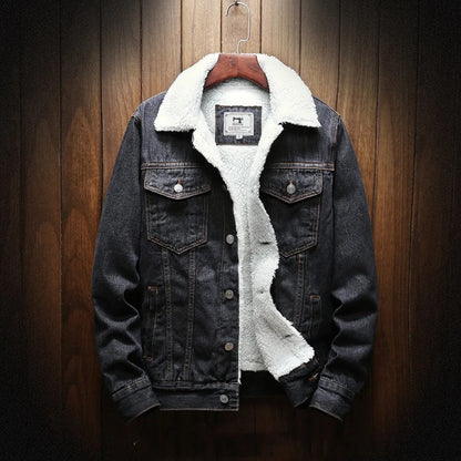 Coole Jeansjacke Fleece Innenwarm