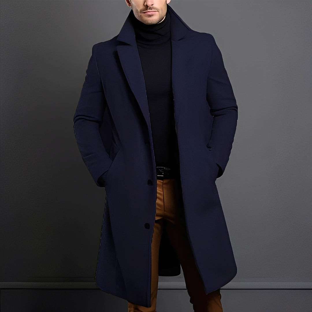 Herren Trenchcoat Elegant Woll Qualität