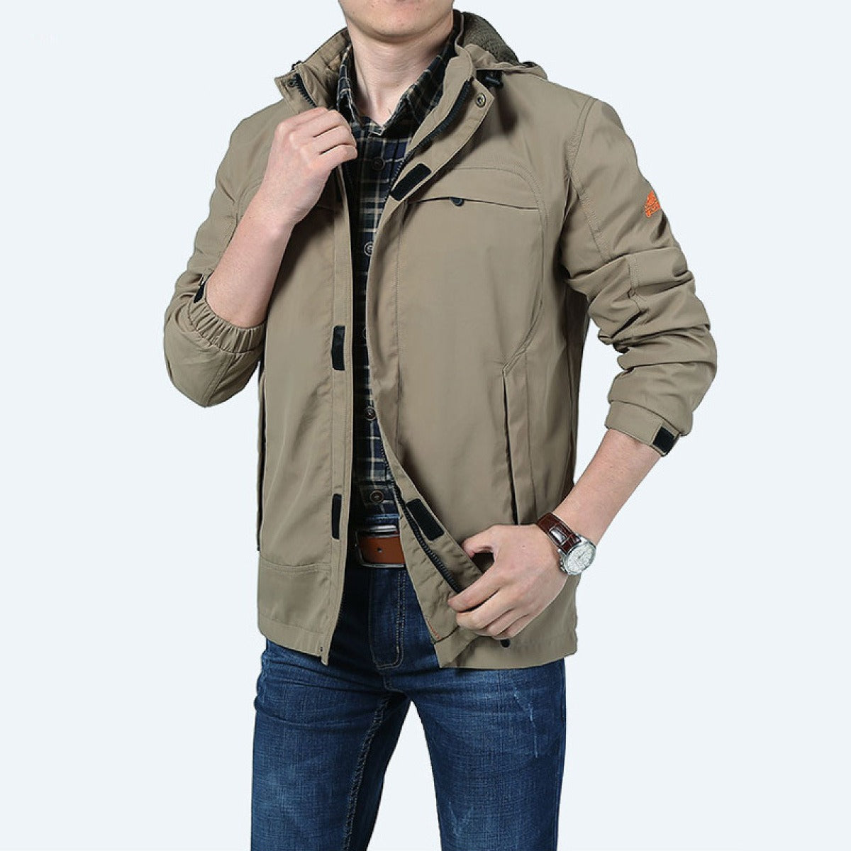 Herren Freizeitjacke Funktionale Taschen Outdoor