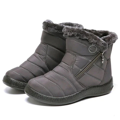 Warme Stiefeletten Damen Weich Kunstpelz Innenfutter