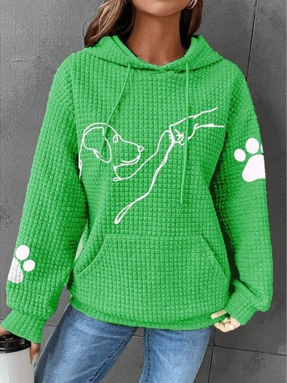 Kapuzenpullover Steppjacke Hundemotiv Bequem