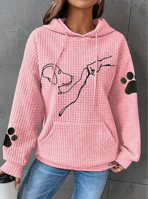 Kapuzenpullover Steppjacke Hundemotiv Bequem