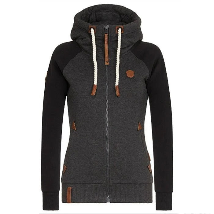 Kapuzenpullover Slim Fit mit Reißverschluss und Tasche