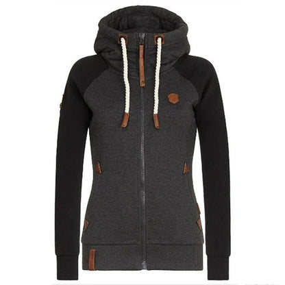 Kapuzenpullover Slim Fit mit Reißverschluss und Tasche