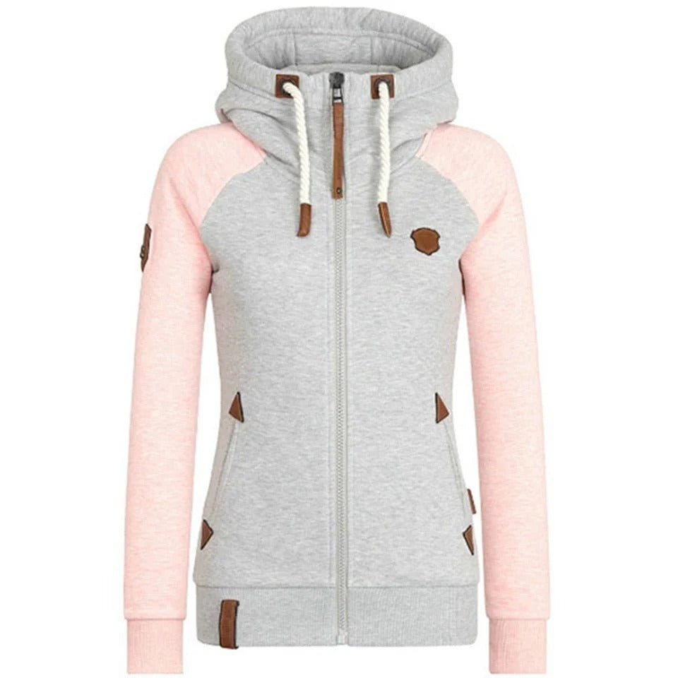 Kapuzenpullover Slim Fit mit Reißverschluss und Tasche