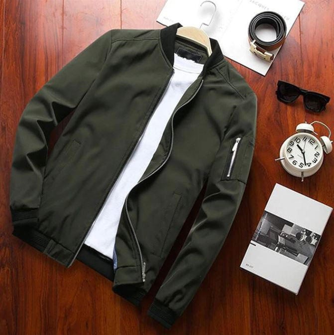 Stylische Bomberjacke Winddicht Sportlich