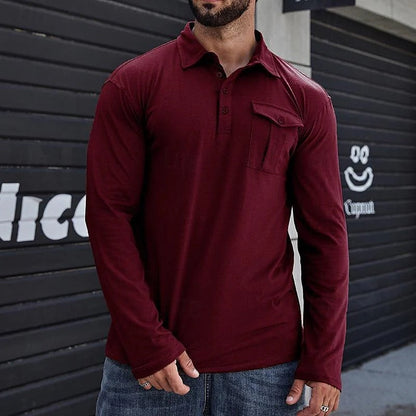 Herren Hemd Slim Fit Langarm Baumwolle Stehkragen
