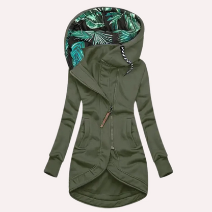 Frauen Fleecejacke Slim Fit Kapuze