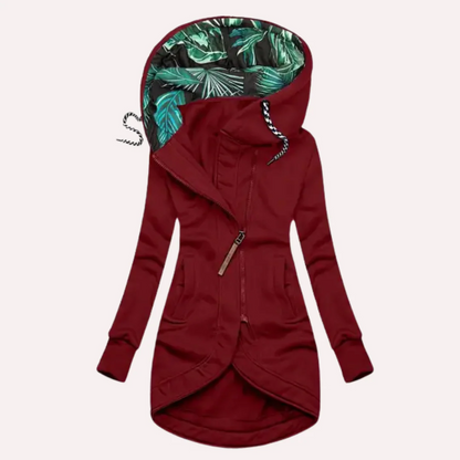 Frauen Fleecejacke Slim Fit Kapuze