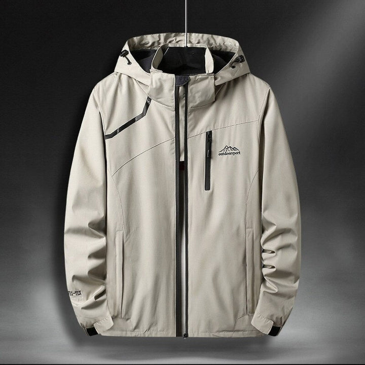 Wasserdichte Herrenregenjacke Kapuze