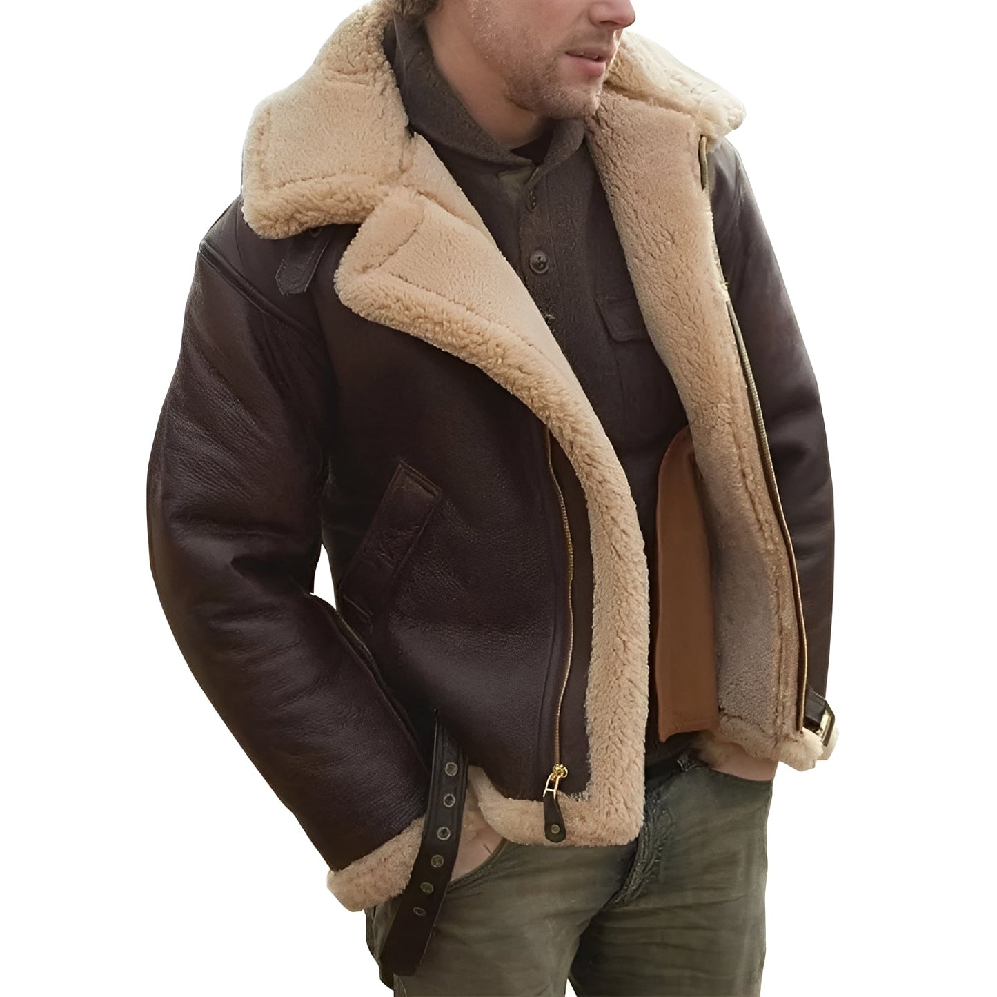 Elegante Lederjacke Herren Robust