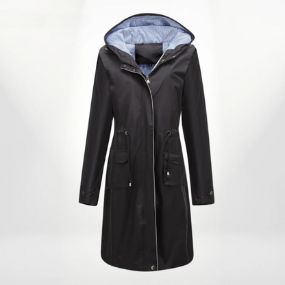 Wasserdichte Trenchcoat Damen Slim Fit Knie Lang