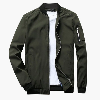 Bomberjacke Slim Fit Glatter Stoff