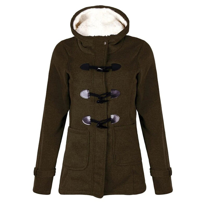 Langer Wollmantel Damen Elegant Kapuze