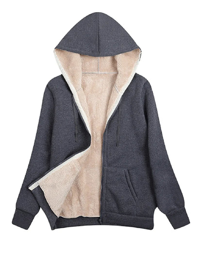 Weiche Fleecejacke Mit Kapuze Modern
