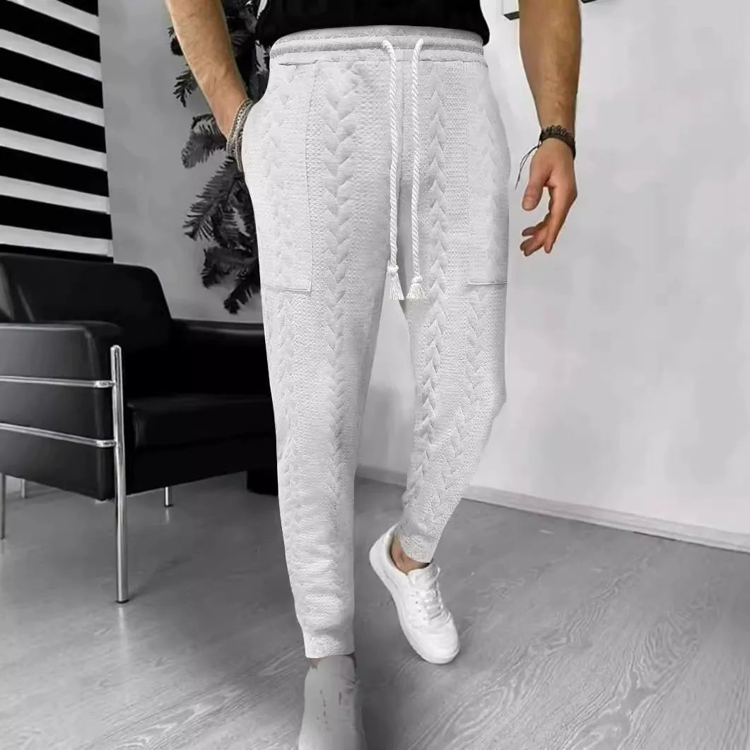 Bequeme Joggerhose mit Jacquard-Muster und geradem Schnitt