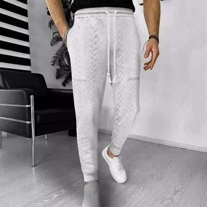 Bequeme Joggerhose mit Jacquard-Muster und geradem Schnitt
