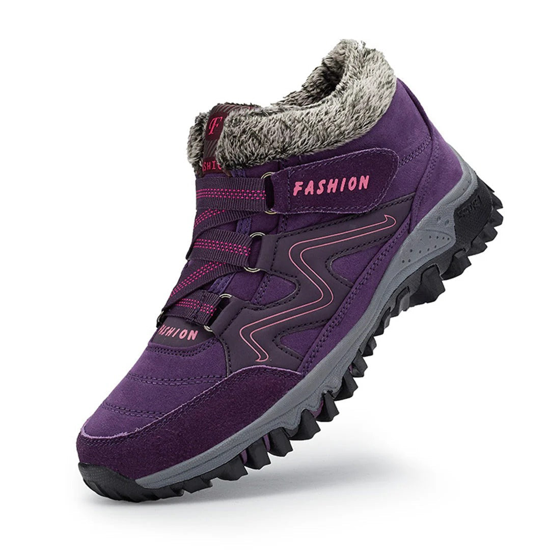 Stiefeletten Wildleder Optik Gefüttert Schnürschuhe
