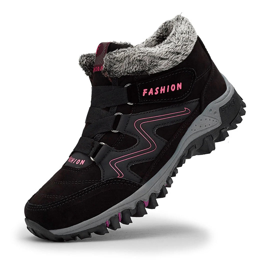 Stiefeletten Wildleder Optik Gefüttert Schnürschuhe