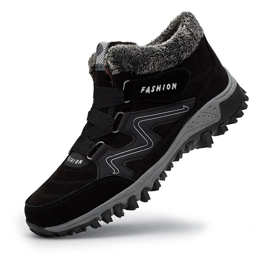 Stiefeletten Wildleder Optik Gefüttert Schnürschuhe