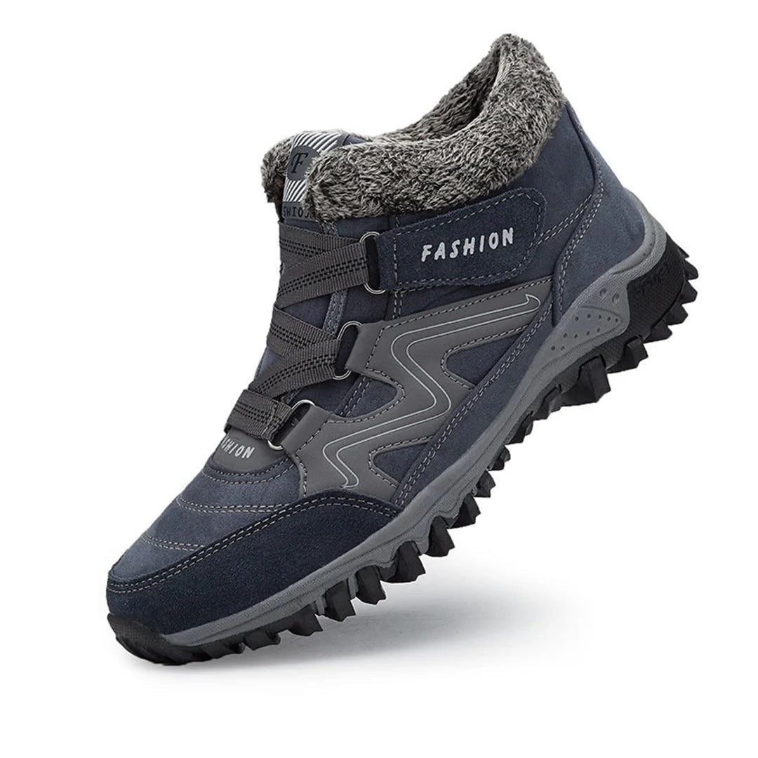 Stiefeletten Wildleder Optik Gefüttert Schnürschuhe