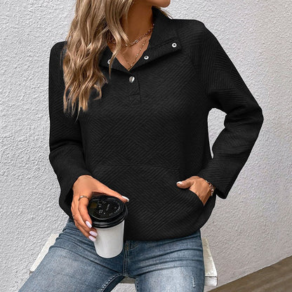 Klassisches Sweatshirt Stehkragen Modern Design